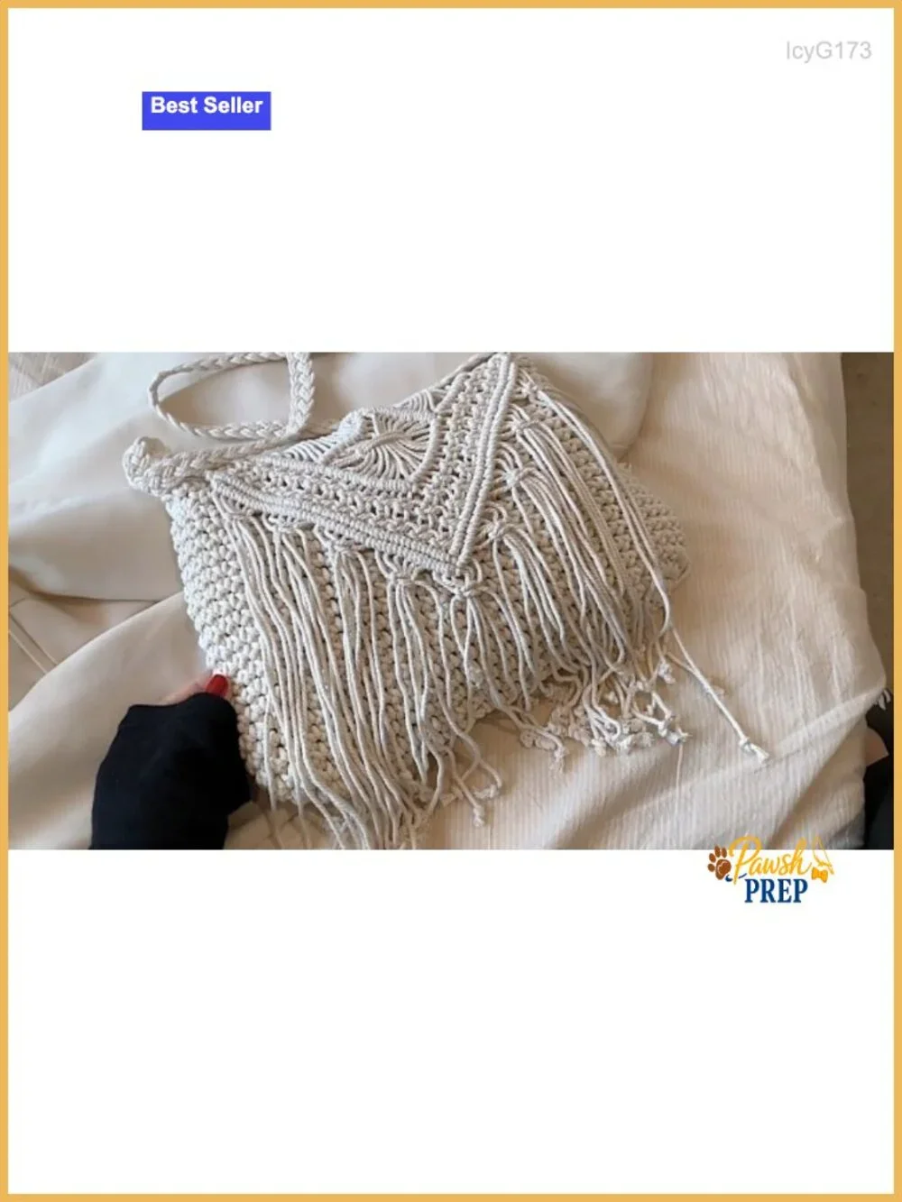 Cute Macrame Crochet Hobo Crossbody Purse Summer Beach Bag Tassels Shoulder Tote
